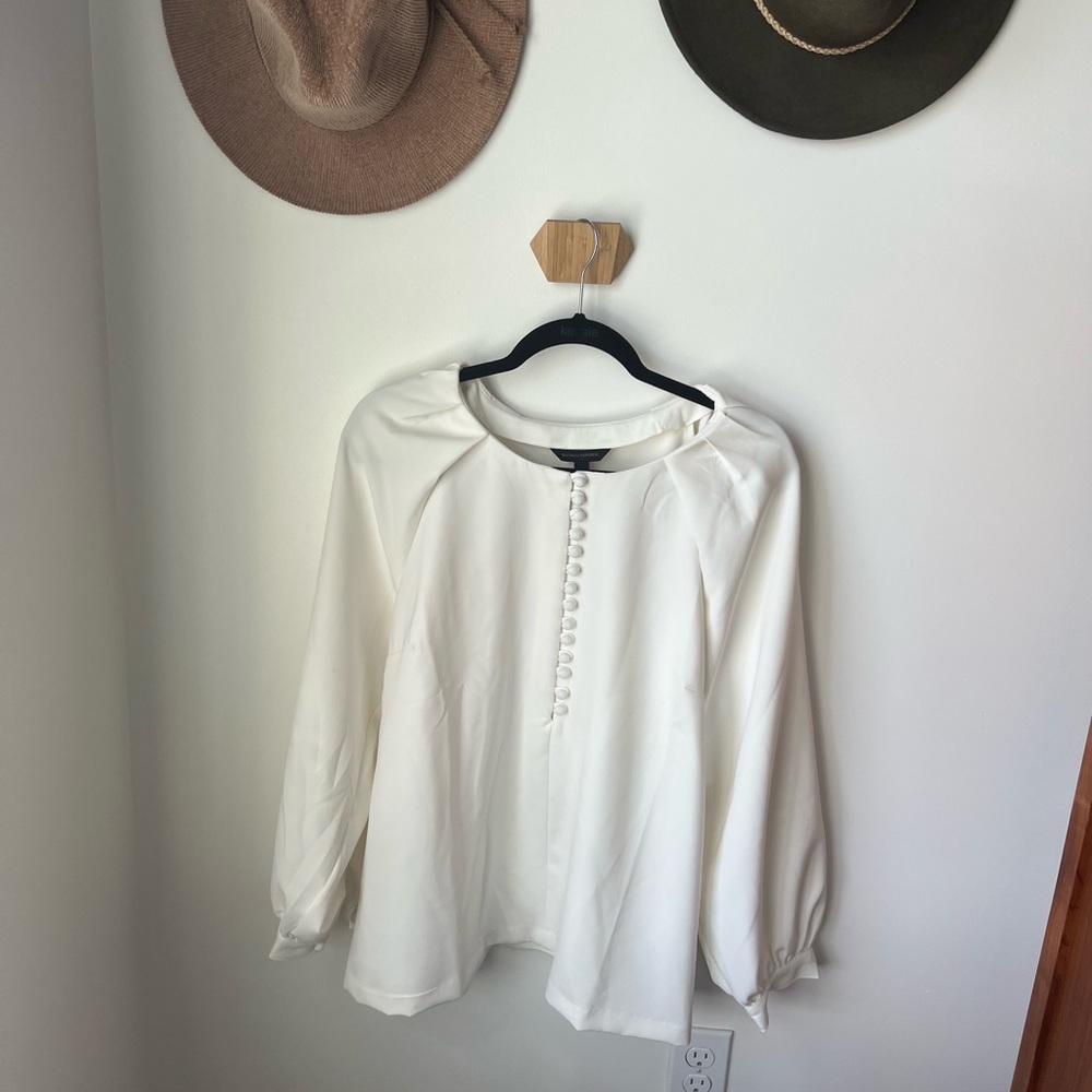 Banana Republic Factory Covered Button Blouse